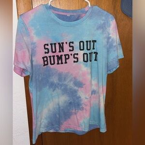 Amazon Tie-Dye Graphic Tee - Blue and Pink